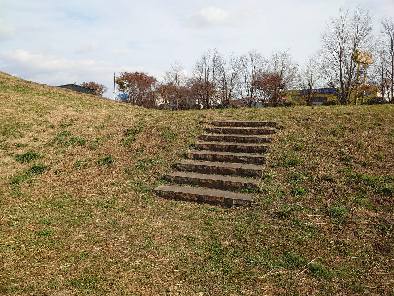 遠見塚古墳、前方からの上り階段